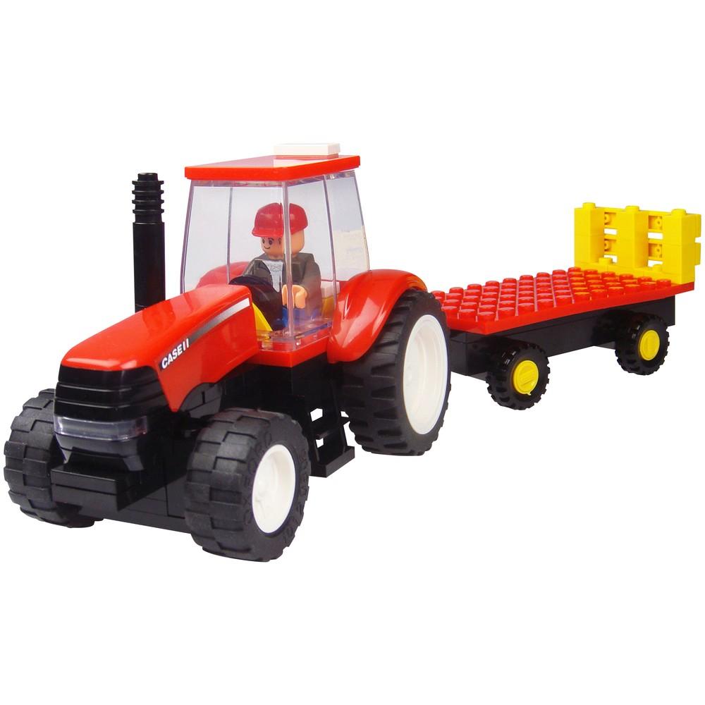Case IH traktori ja kärry palikkarakennussarja