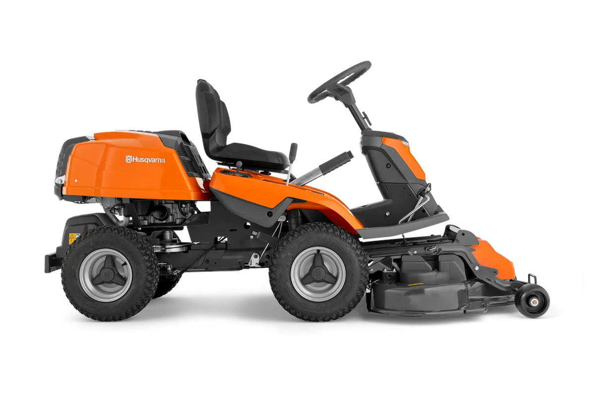 Husqvarna R 214Ts ajettava ruohonleikkuri ohjaustehostimella ja LED-ajovaloilla