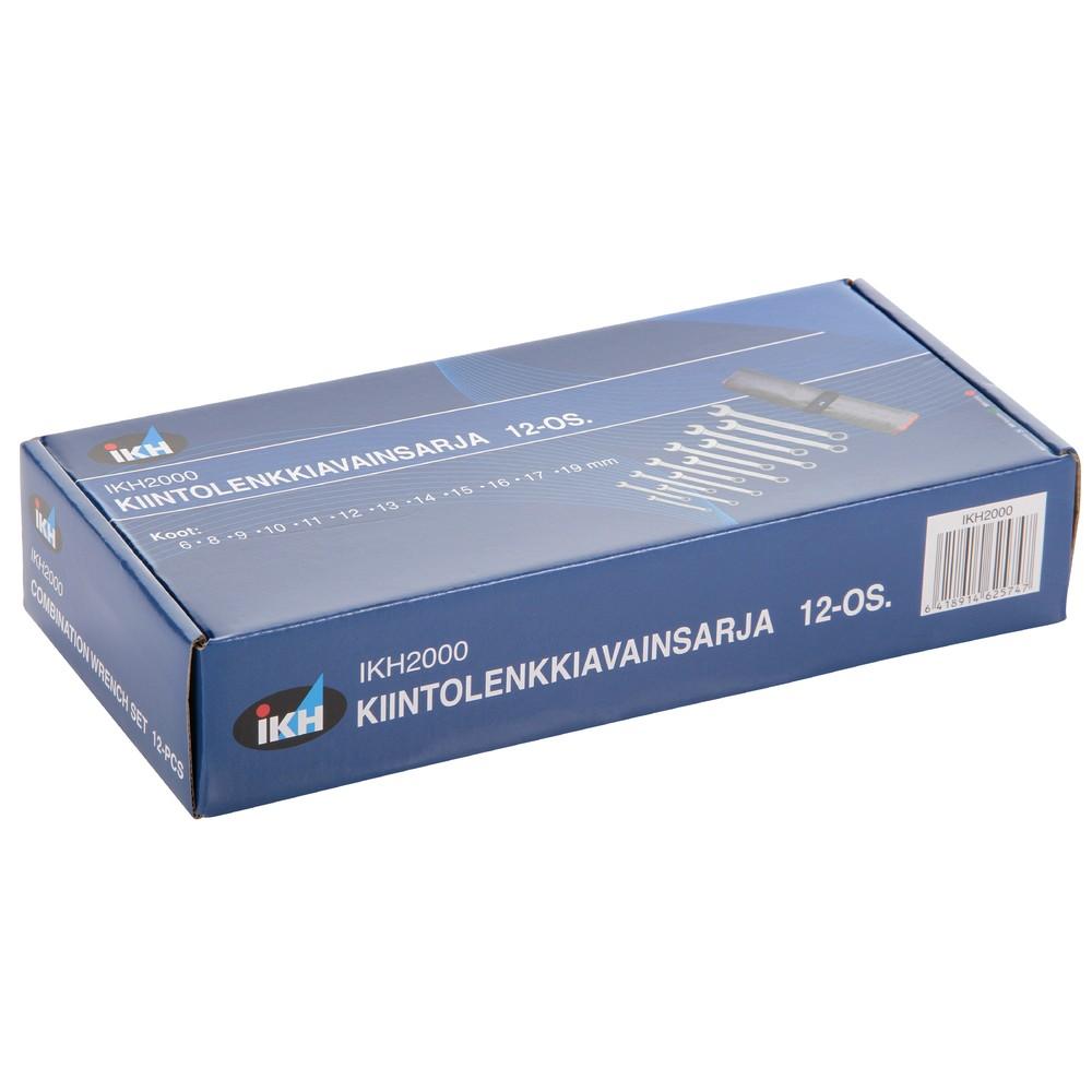 Kiintolenkkiavainsarja 12 osaa 6-19 mm