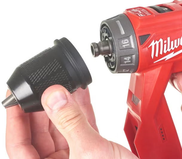 Milwaukee M12 FDDXKIT-0X pora/ruuvinväännin vaihdettavilla päillä – magneettinen teränpidin