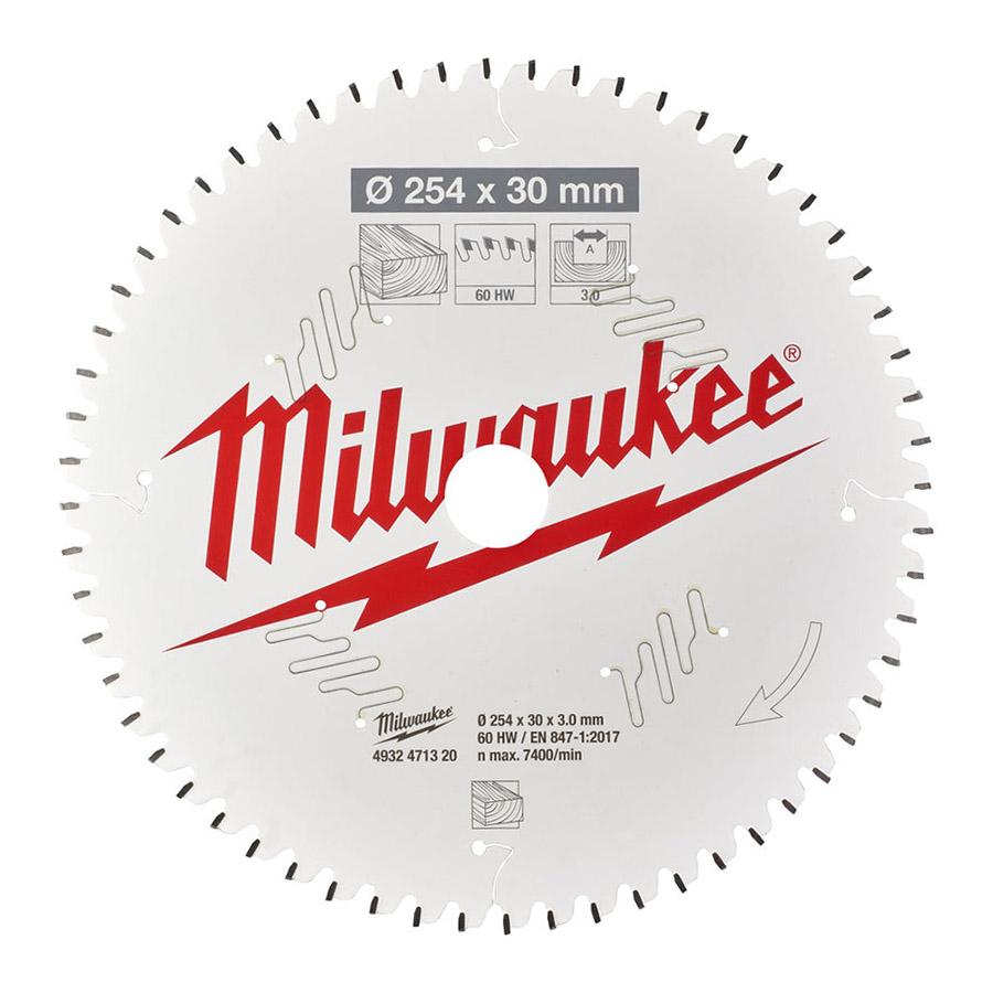 Milwaukee pyörösahanterä CSB MS W 254 x 30 x 3,0 x 60ATB