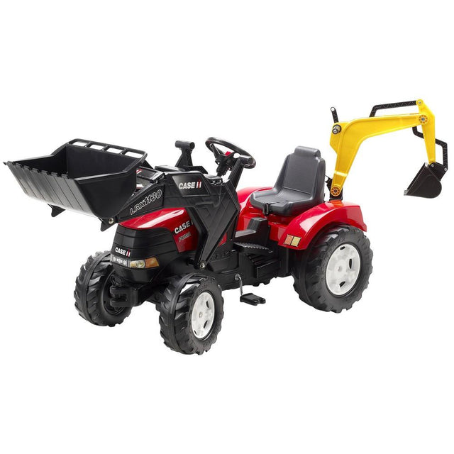 Case IH Puma 240 CVX polkutraktori etukuormaajalla ja kaivurilla