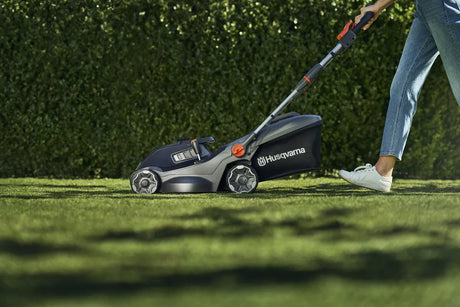 Husqvarna Aspire LC34-P4A akkuruohonleikkuri + 4Ah akku ja laturi