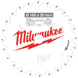 Milwaukee pyörösahanterä W165x20x1.6x24
