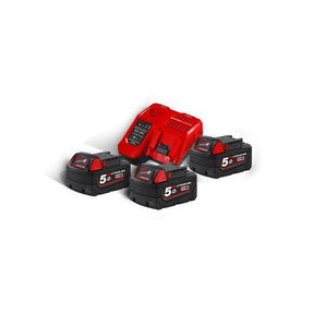 Milwaukee M18 NRG-503 akku- ja laturisarja