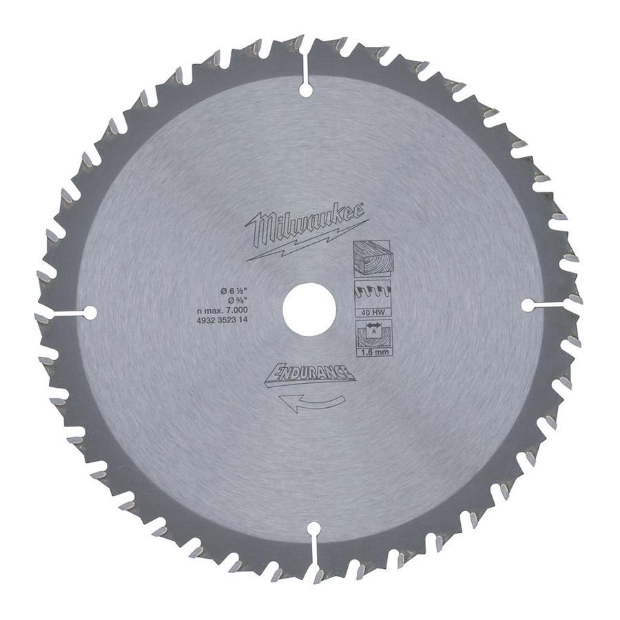 Milwaukee pyörösahan terä 165 x 15,87 x 40T