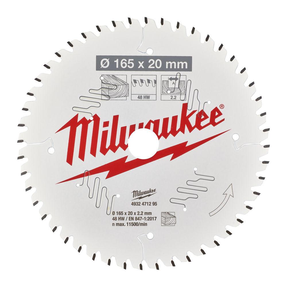 Milwaukee pyörösahanterä W 165 x 20 x 2,2 x 48