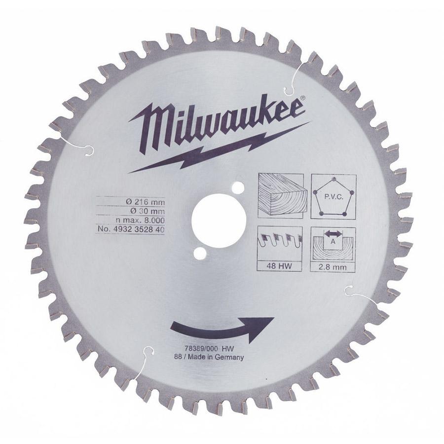 Milwaukee WCSB 250 x 30 mm 24T pyörösahanterä
