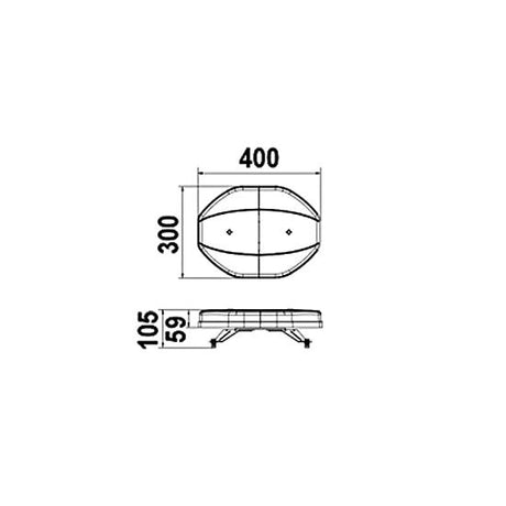 Truck Vision Led-majakkapaneeli 400 mm
