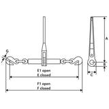 Vanttikiristin 3/8" (9 mm) räikkämalli