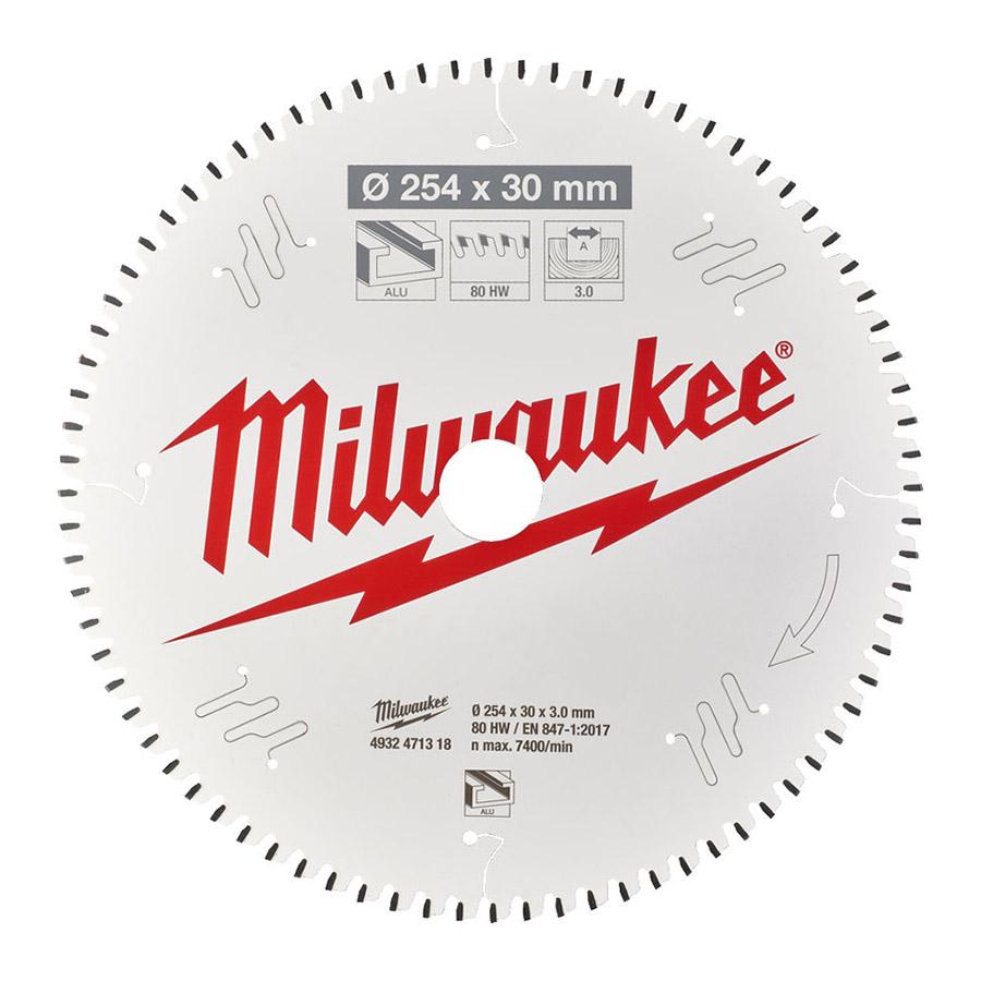 Milwaukee pyörösahanterä MS ALU 254 x 30 x 3,0 x 80 TF NEG