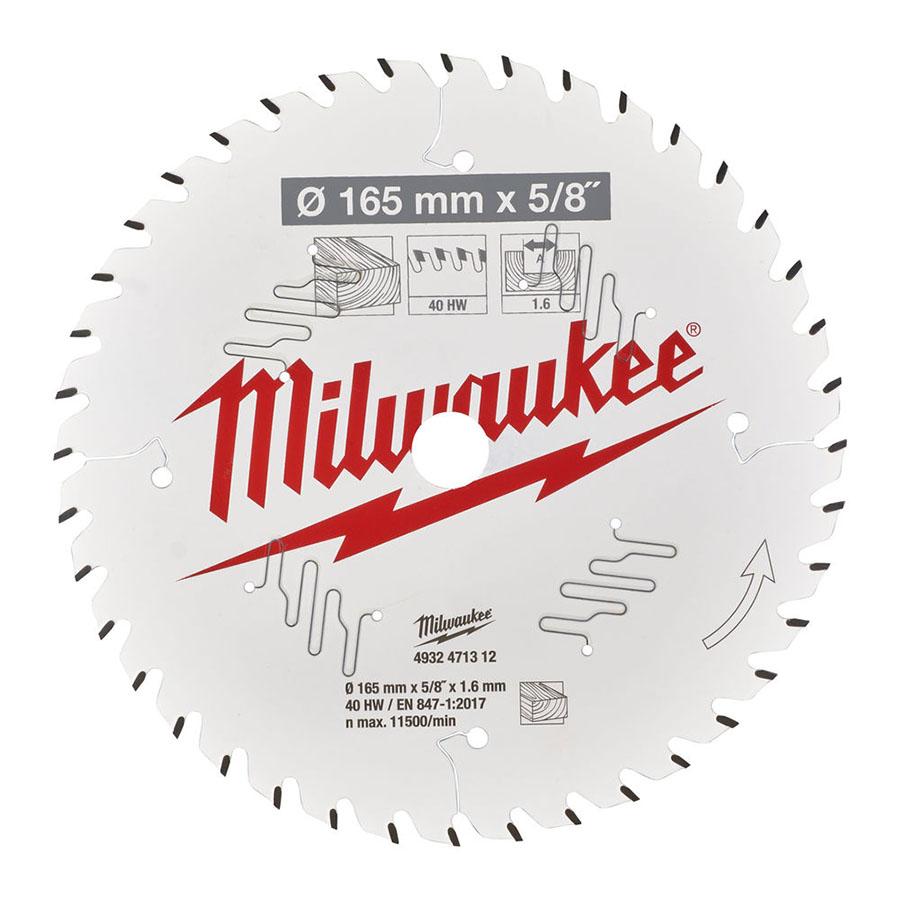 Milwaukee pyörösahanterä W165 x 15.87 x 1.6 x 40